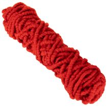 Artikel Schafwollkordel mit Juteseele 25m Rot Ø 1cm