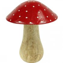Fliegenpilz Deko Holzpilz Herbstdeko Holz 11,5×Ø10cm