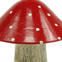 Fliegenpilz Deko Holzpilz Herbstdeko Holz 10×8cm