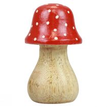 Artikel Fliegenpilz-Holzdeko 3er-Set, H6/8/10cm, Rot-Weiß, Herbst- und Weihnachtsdeko