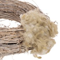 Artikel Beige Schafwolle lose 250g für Basteln und Dekorieren