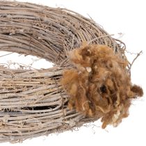 Artikel Schafwolle Braun Meliert 250g für Bastelarbeiten