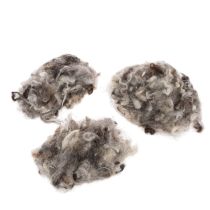 Artikel Schafwolle Naturwolle Grau meliert lose 250g für Dekoration und Bastelarbeiten