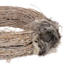 Artikel Schafwolle Naturwolle Grau meliert lose 250g für Dekoration und Bastelarbeiten