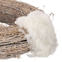 Artikel Schafwolle lose 250 g Weiß meliert zum Basteln und Dekorieren