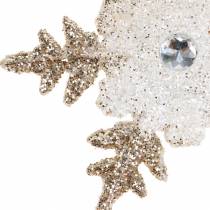 Artikel Christbaumschmuck Schneeflocke Glitter Perle 2St