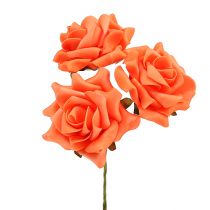 Artikel Foam Rose Ø 10cm Orange 8St