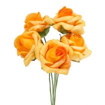 Foam Rose Ø 3,5cm Apricot 48St