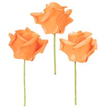 Artikel Künstliche Rosen orange 5 cm Blüte einzeln 100 Stück