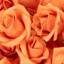 Artikel Künstliche Rosen orange 5 cm Blüte einzeln 100 Stück