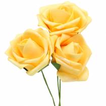 Artikel Foam-Rose Ø7,5cm Gelb 18 St