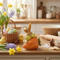 Artikel Deko Hase mit Möhre Osterhasen Deko Figuren 6cm 3St