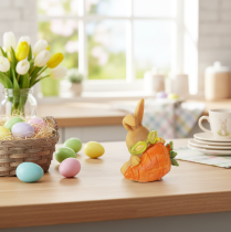 Artikel Deko Hase mit Möhre Osterhasen Deko Figuren 6cm 3St