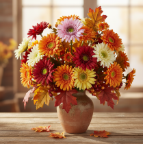 Artikel Künstliche Blumen Gerbera Garten Kunstblumen Lila 47cm