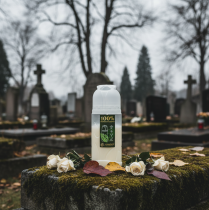 Artikel Grabkerze Weiß Pflanzenöl ICP Brenndauer 4 Tage H20cm