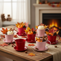 Artikel Tasse zum Bepflanzen mit Untersetzer für kreative Gärten 11cm 6St