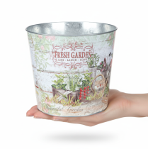 Artikel Metall-Pflanzkübel Vintage bunt Fresh Garden Ø18cm für Innen und Außen