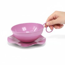 Artikel Metalltasse mit Unterteller Ø16cm H9cm Rosa Dekoschale Innenbereich 2er-Set