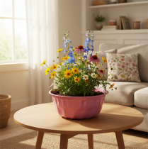 Artikel Metall Deko Schale Backform Gugelhupf Pink Ø23cm H12cm