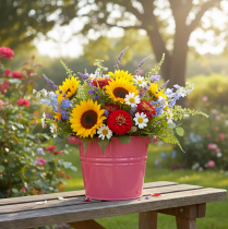 Artikel Deko Topf Rosa Metall Blumentopf Griffe 31x26x 21,5cm