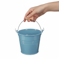Artikel Blaue Metalleimer mit Holzgriff 16 cm 2 Stück