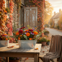 Artikel Blumenschale mit Griffen Dekoschale Metall 17,5×12×9cm