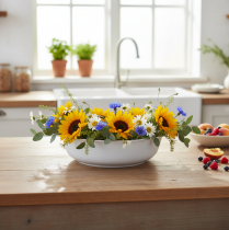 Artikel Metallschüssel Schale Weiß Schüssel Emaille Optik Ø25cm H7cm