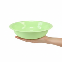 Artikel Dekoschale aus Metall in Emaille-Optik Ø 25 cm Grün Limette