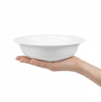 Artikel Metallschüssel Weiß Ø29cm H7,5cm Emaille-Optik Dekoschale