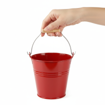 Artikel Dekoeimer Metall Übertopf Rot Ø22cm H21,5cm 6L