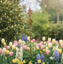 Artikel Metall-Rankstab mit Rosteffekt 115cm für Kletterpflanzen und Gartendekoration