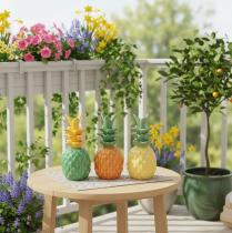 Artikel Deko-Ananas aus Keramik, bunt, 17 cm, 3er-Set
