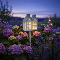 Artikel Lichterhaus aus Metall 80cm Grün Herzmotiv für Garten und Balkon