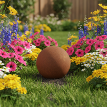 Artikel Rostoptik Metallkugeln 14 cm für Gartendekoration – 2 Stück