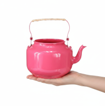 Artikel Dekokanne aus Metall 15cm Rosa Vintage-Stil Küche Wohnzimmer