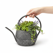 Artikel Gießkanne Metall Teekannen-Stil Schwarz 39×25×30,5cm für Innen und Außen