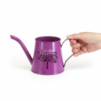 Artikel Deko-Gießkanne Metall Lila mit Pusteblumen-Motiv H12cm 2 Stück