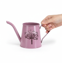 Artikel Metall Gießkanne Deko 12 cm Pink mit Pusteblumenmotiv für Innen- und Außenbereich