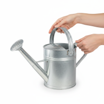 Artikel Deko-Gießkanne Metall Silber 42x15,5x27 cm für Innen- und Balkondekoration