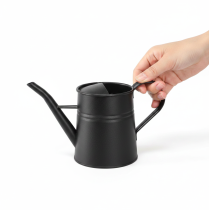 Artikel Gießkanne Metall Schwarz 30x13x17cm 1,7l Pflanzgefäß für Innen und Balkon