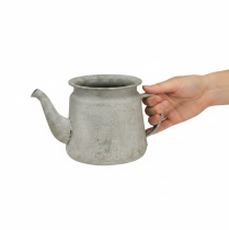 Artikel Deko-Teekanne Metall Grau 24×14×14 cm Vintage Retro Shabby Stil