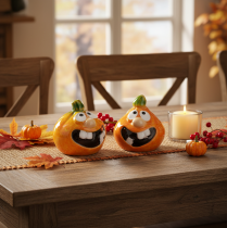 Artikel Dekofiguren Kürbis 6cm Keramik orange 2er-Set