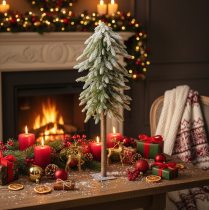Artikel Künstlicher Tannenbaum mit Schneedekoration 95 cm