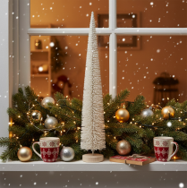 Artikel Deko Tannenbaum künstlich 60cm Weißgrau für Tischdekoration