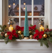 Artikel Tannenbaum Kunstbaum mit Draht und Holzfuß 40cm Türkis