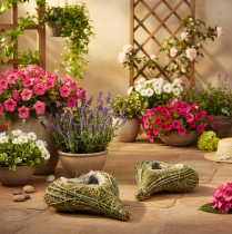 Artikel Pflanzherz aus Naturmaterial mit Folieneinsatz 22cm Grün 2er-Set