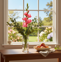 Artikel Künstliche Gladiole aus Kunstseide 88cm Pink für Innenbereich