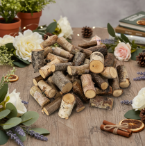 Artikel Deko-Holzstücke Birke mit Rinde ca. 3 cm 300 g für Bastelarbeiten