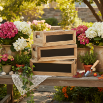 Artikel Kiste aus Holz mit Tafelfront 3er-Set 36cm, 32cm, 28cm