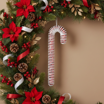 Artikel Künstliche Zuckerstange Weihnachtsdekoration 40 cm Rot-Weiß Kunststoff